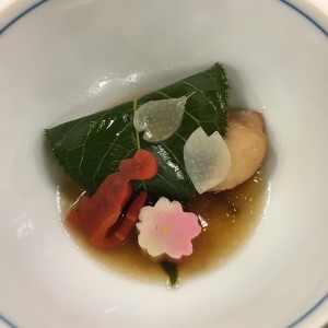 紅猿島桜　金目鯛桜煮・花独活
